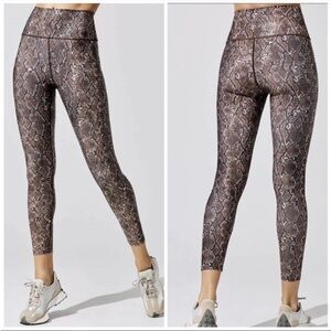 Carbon38 Brown Snakeskin Pattern Leggings